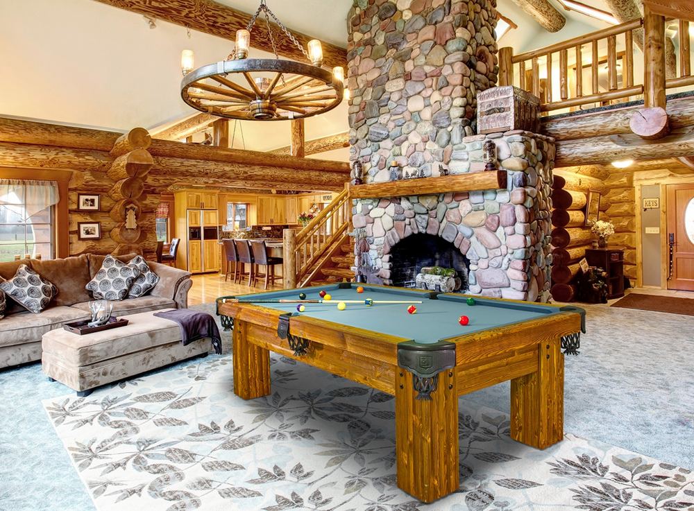 ZEMRIA's The Homestead Rustic Billiard Table